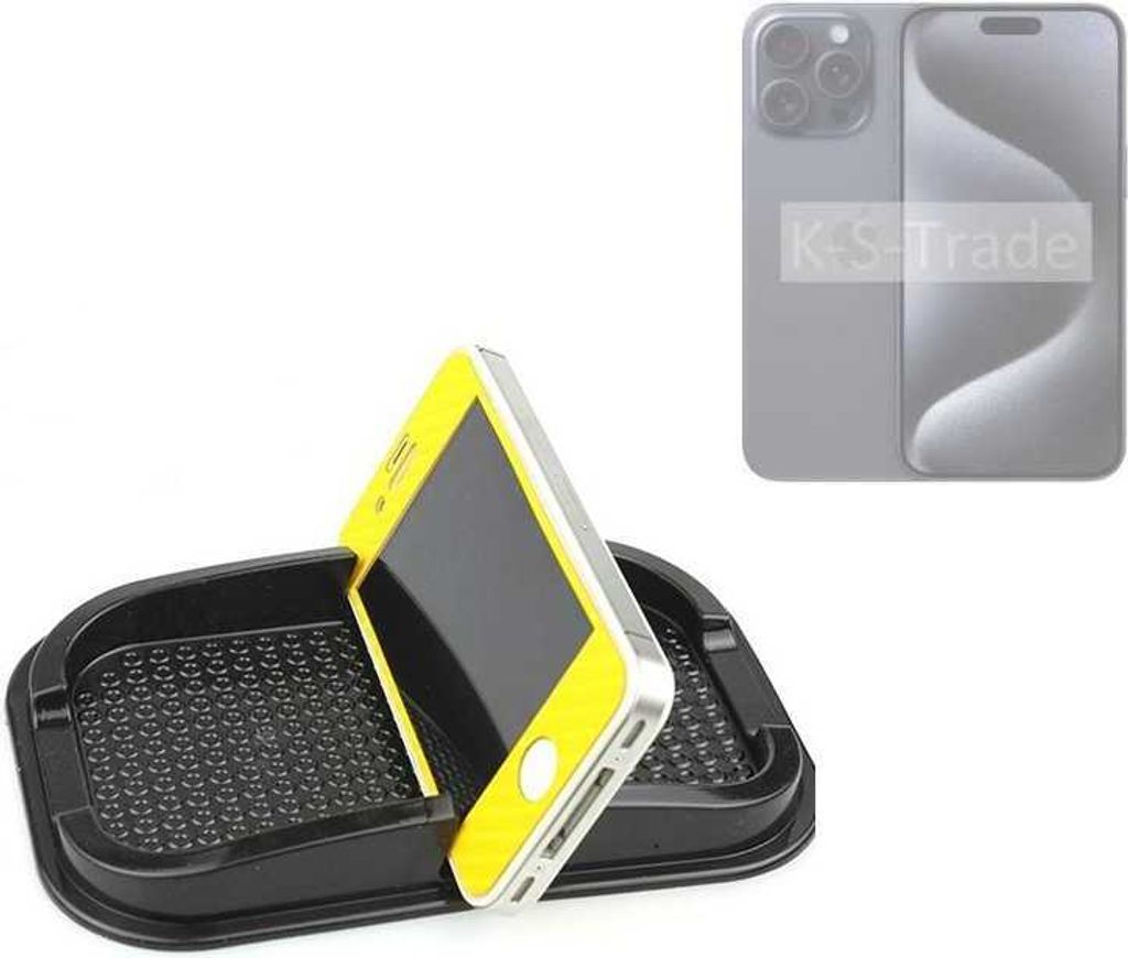 K-S-Trade Auto Anti Rutsch Matte Smartphone-Halter kompatibel mit Apple iPhone Pro Max Haft Pad Armaturenbrett Handy-Halterung Silikon