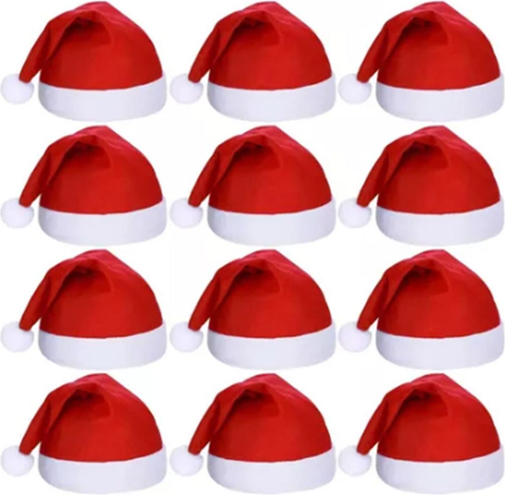 12pcs Santa Hut Weihnachtsfeiertag für Erwachsene Uni Produktbild 