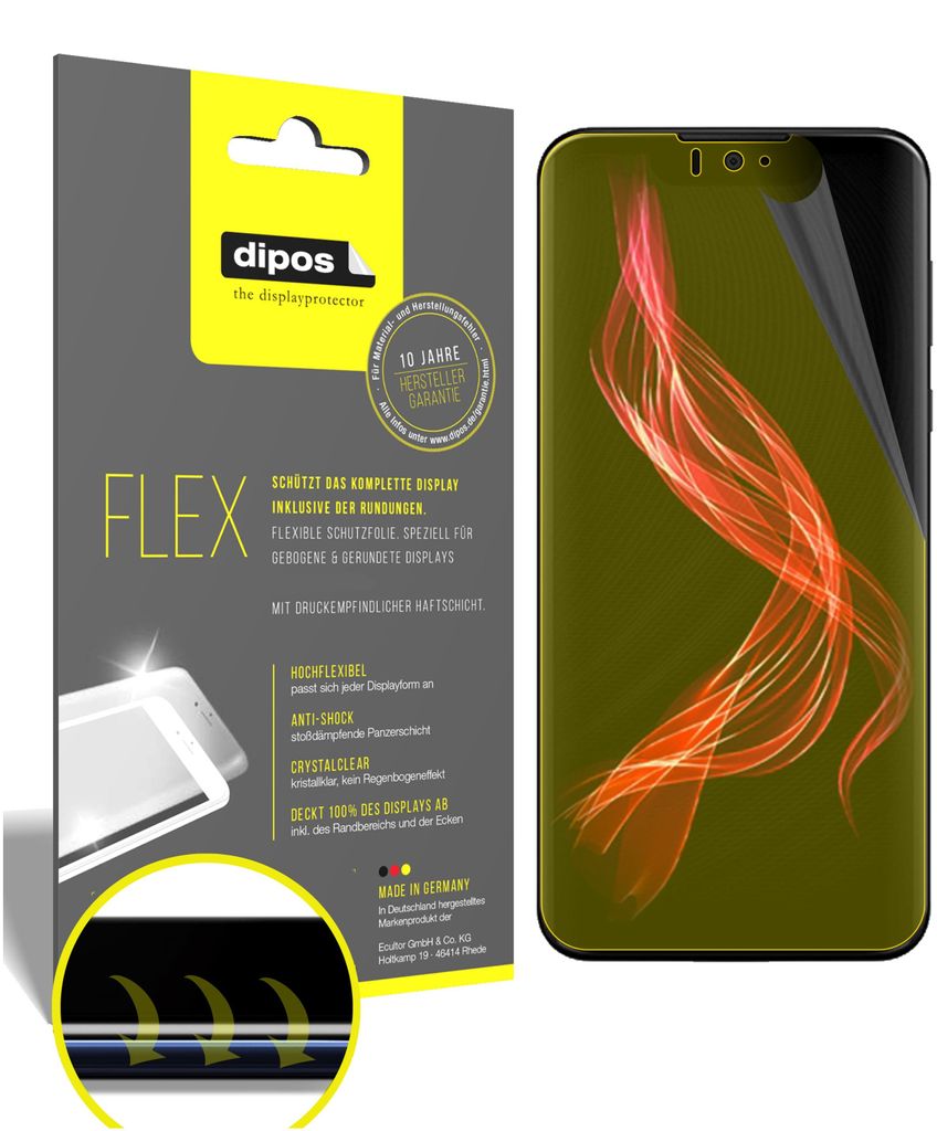 3x Schutzfolie für Sharp Aquos Zero Folie, 100% Displayabdeckung, dipos Flex