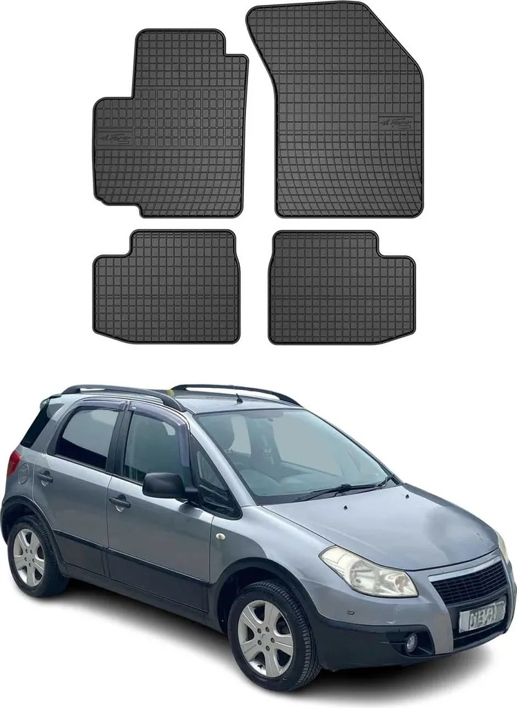 2005-2014 Fiat Sedici tappetini in gomma nero 4 pz