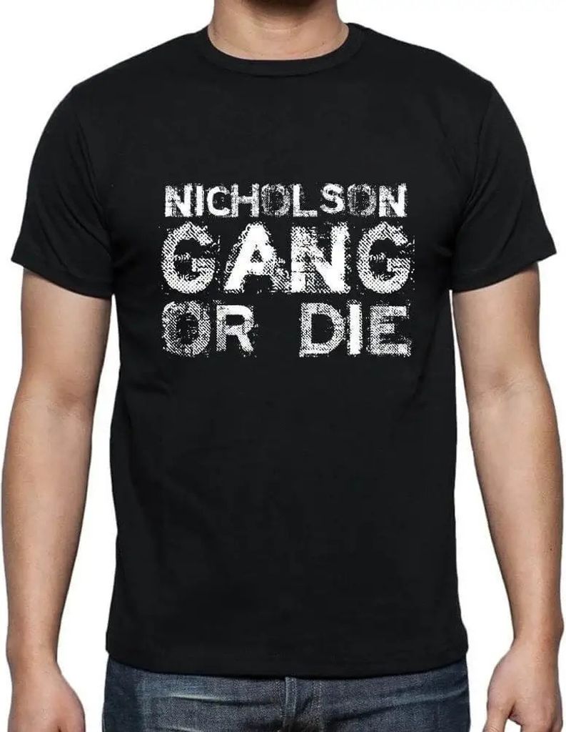 Herren Grafik T-Shirt Nicholson-Familienbande – Nicholson Family Gang – Öko-Verantwortlich Vintage Jahrgang Kurzarm Lustige Druck Geburtstag G...