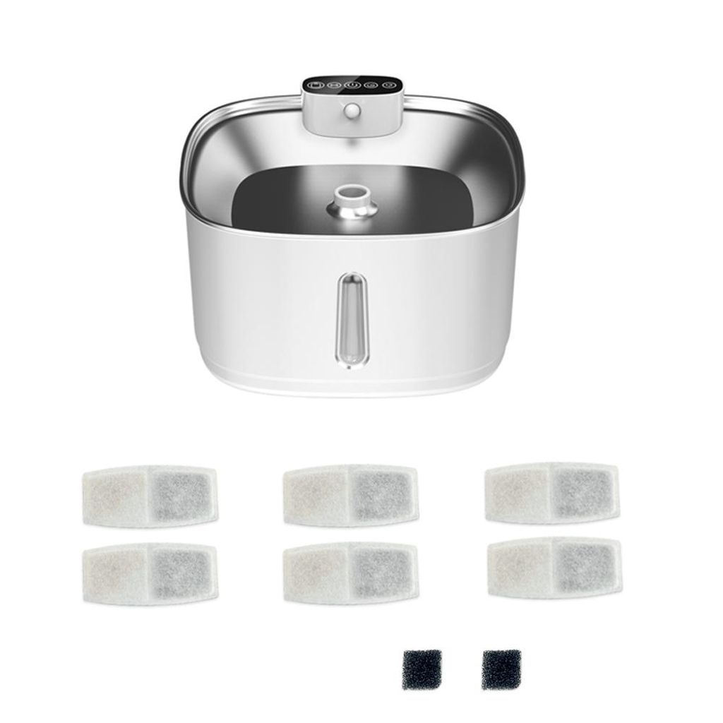 Trinkbrunnen Kabellos für Katze, mit 6 Stück Ersatzfilter, Produktbild 