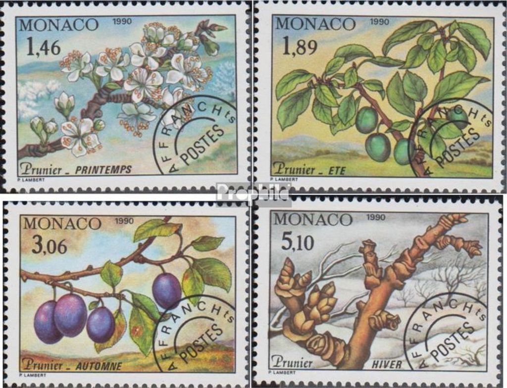 Briefmarken Monaco 1990 Mi 1980-1983 (kompl.Ausg.) postfrisch Die vier Jahreszeiten