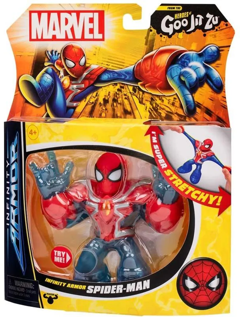 Figurine Marvel Heroes of Goo Jit Zu Spider-Man Armor Infinity étirable