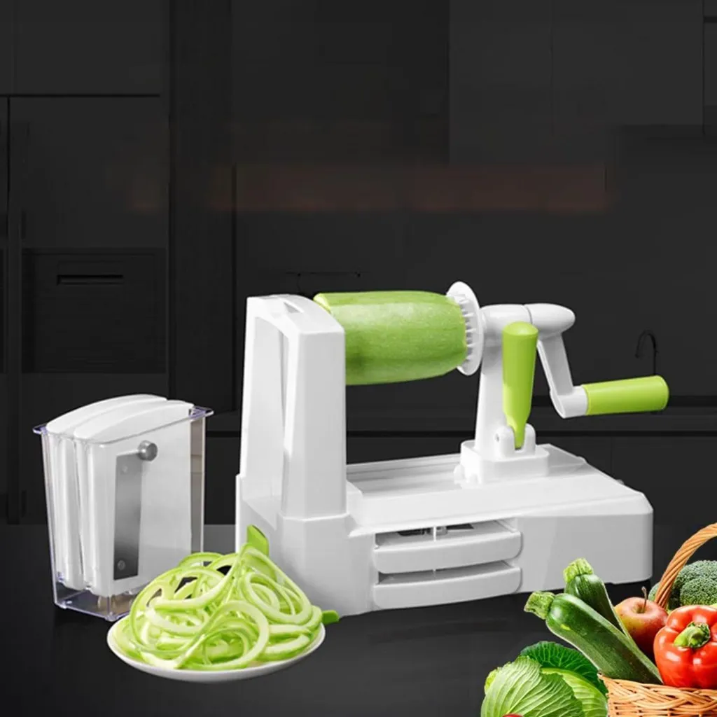 INF Spiralizzatore Verdure 5 Lame | Design Minimal per Cucina Green - 6