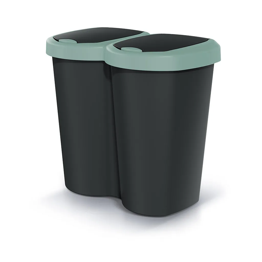 Poubelle compacta B Duo vert et noir 40L NDBS40-5575C Pro