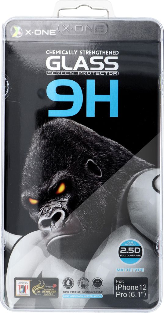 Plustektor Schutzfolie X-ONE Full Cover Extra Strong Matt - APPLE IPHONE 15 Plus/16 Plus (full glue) schwarz