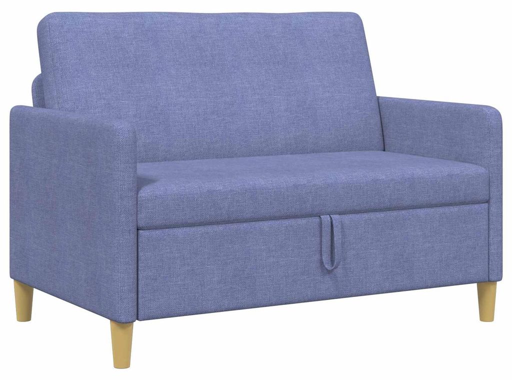 vidaXL Sofa mit Stauraum Jeans blau 122 x 78 x 87 cm Polyester
