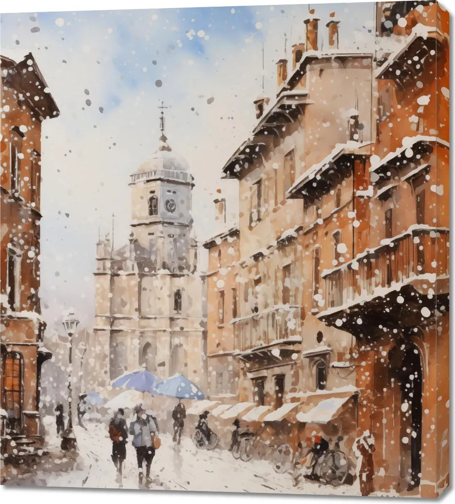 Quadro su Tela 90x100 Città Antiche - Alta Risoluzione HD