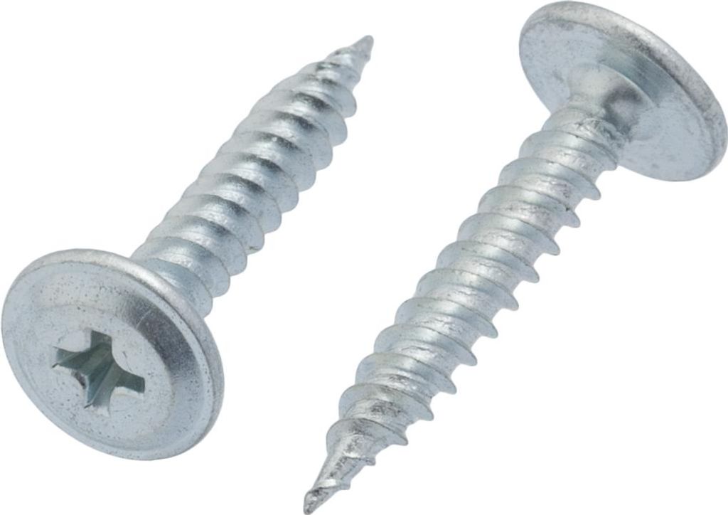 Blechschrauben Flachkopf mit Kreuzschlitz 4.2x25 Verzinkter Stahl 100 Stück
