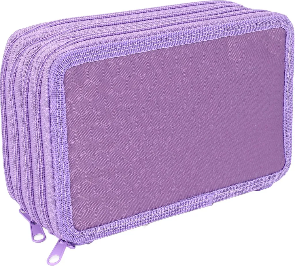 Organizzatore Matite 72 Posti Viola - Astuccio Scuola 4 Strati Resistente
