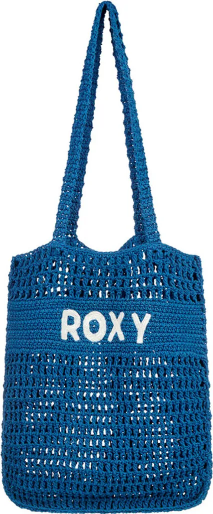 Grand sac fourre-tout bleu Roxy Slogan en toile résistante et légère