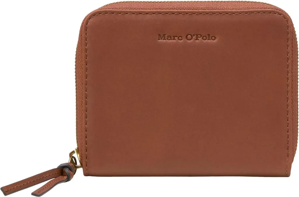 Marc O'Polo Ellis Combi Wallet en cuir véritable coloris Dark Cognac