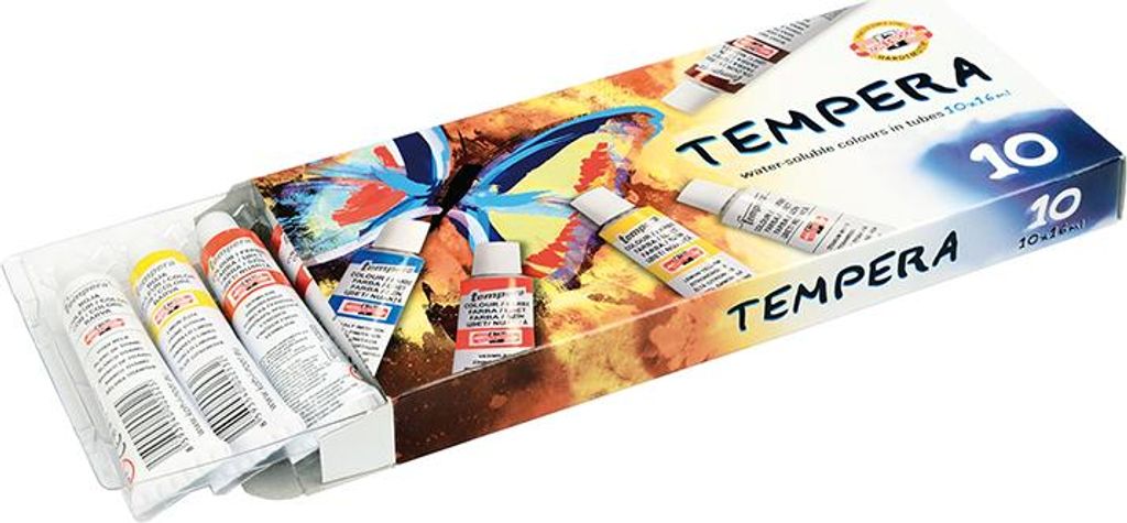 Temperafarben 10er Set  - 10 x 16 ml Produktbild 