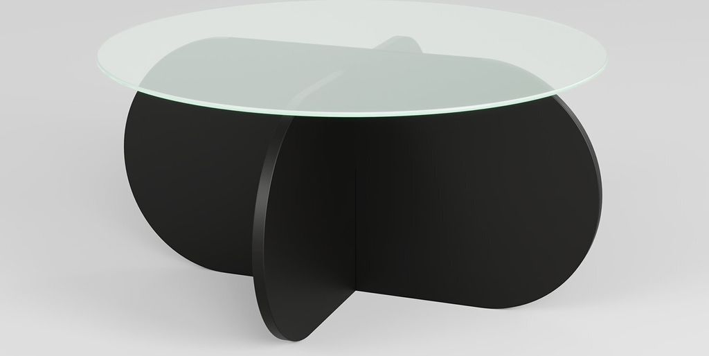 Skye Decor, Bubble - Black, tavolini, nero, vetro, 75 x 35 Immagine del prodotto 
