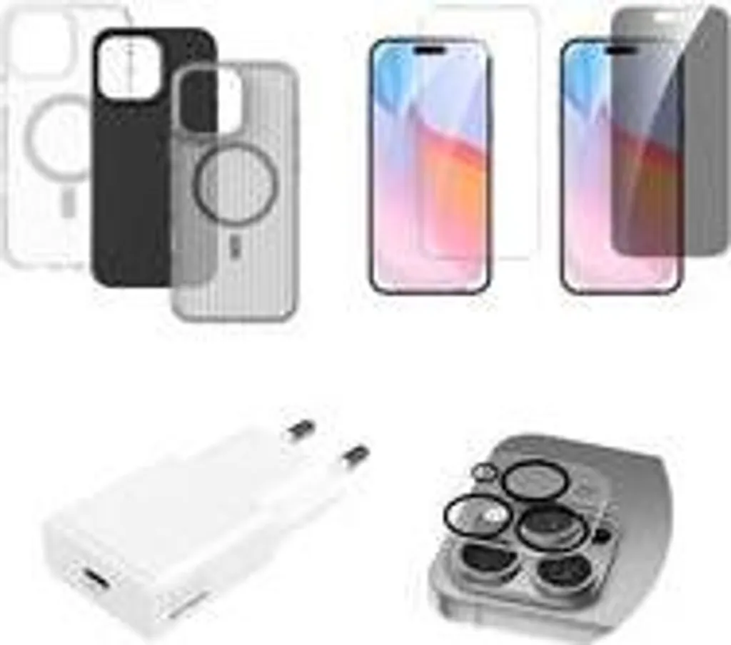 Kit d'accessoires de protection intégrale pour iPhone 16 Pro Max