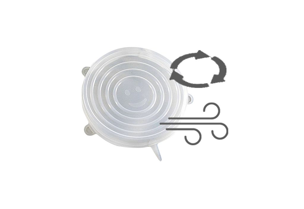 6er Set Universal Silikondeckel rund - 6,5 cm bis 20,5 cm - Produktbild 7
