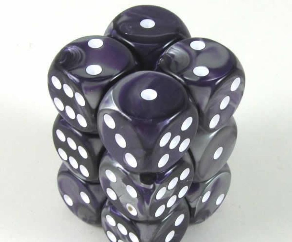 Chessex Gemini 16mm d6 with pips Dice Blocks (12 Dice) - Produktbild 