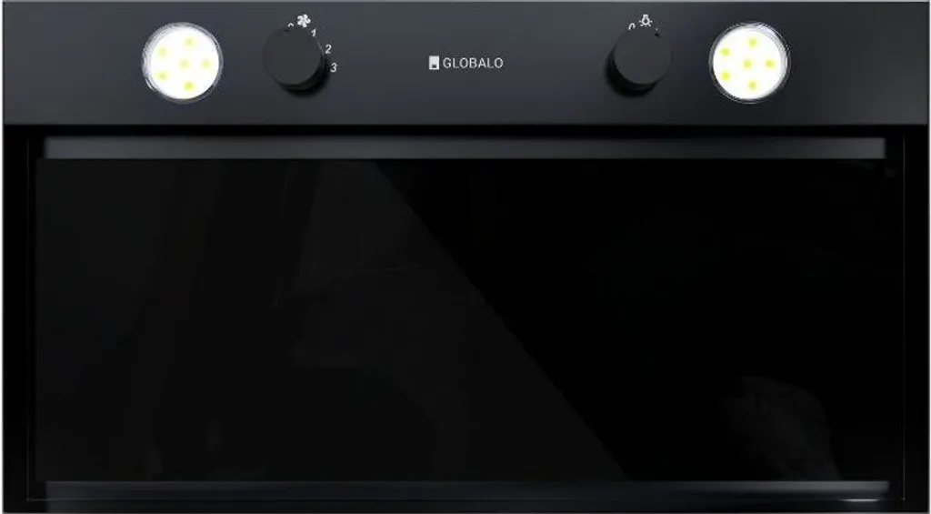 Hotte de Cuisine sans Odeur Globalo Floweri 60.2 Noire Sous Plan 60cm