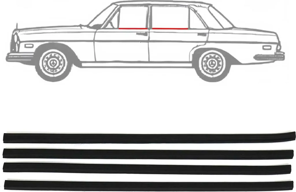 Joint de portière pour Mercedes W115 1968-1980, rénovation baguettes 4pcs