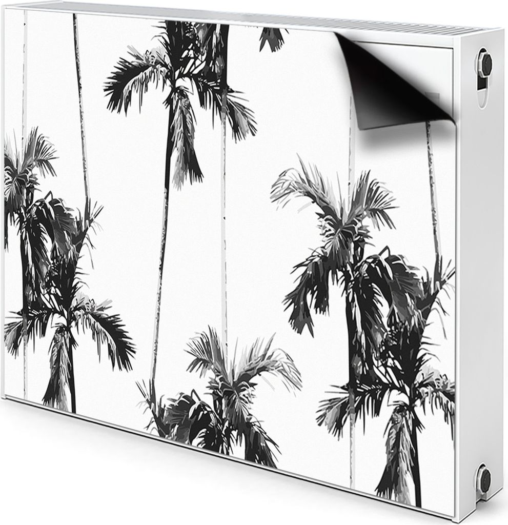 Magnet Heizung Verkleidung Abdeckung Heizung Heizkörperabdeckung 80x60 cm - Schwarz, Weiß, Palme