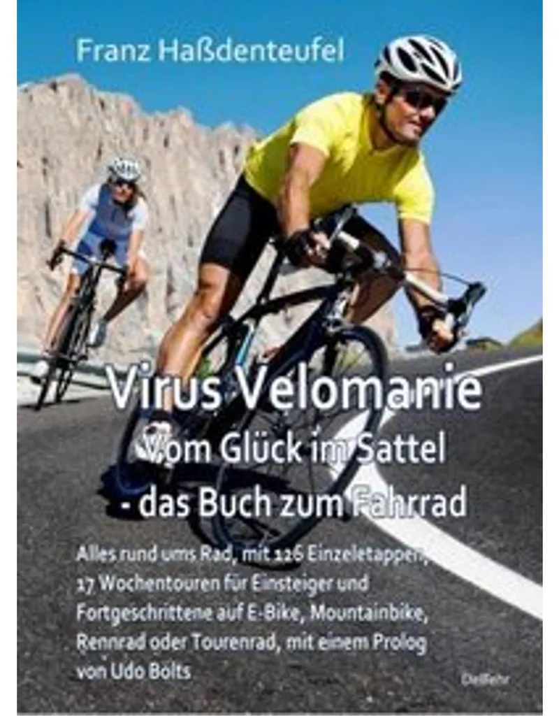 Livre Virus Velomanie avec 126 Étapes et 17 Circuits pour Cyclistes