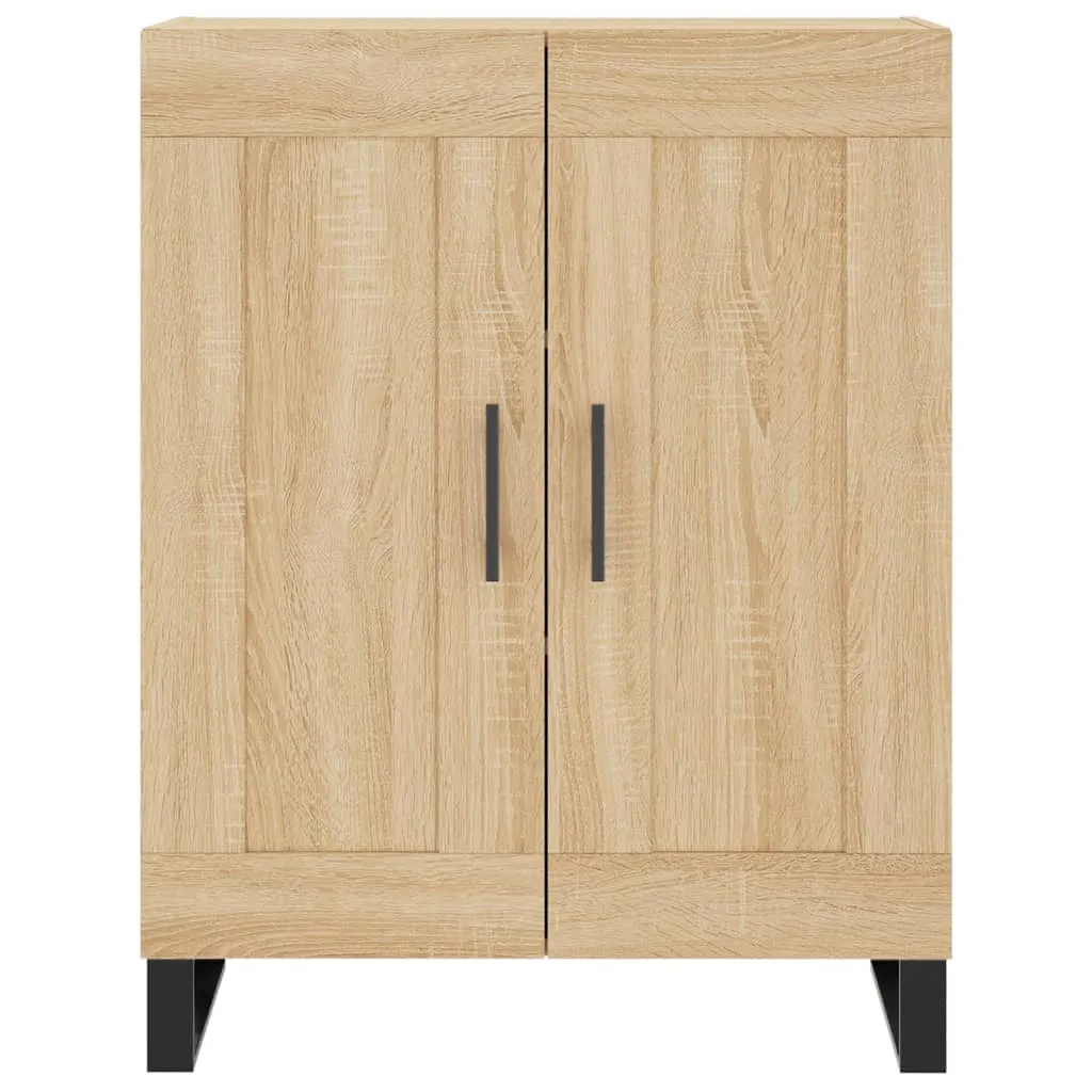 VidaXL Credenza Con Luci LED RGB - Rovere Sonoma - 72x34x61 Cm - Mobiletto Moderno Per Sala Da Pranzo