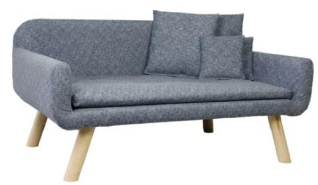 Silvio Design Hundesofa Cora grau, abgerundete Form, Produktbild 