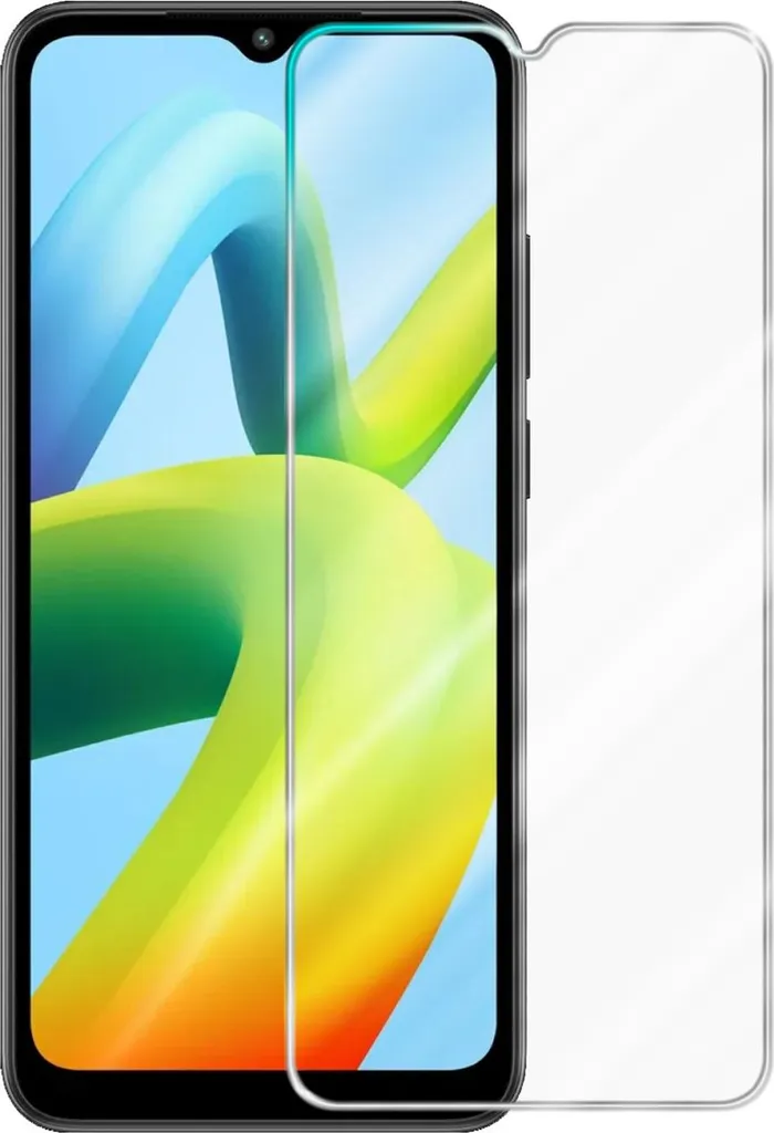 Cadorabo pellicola protettiva per Redmi A1 / A2 in CRYSTAL CLEAR Pellicola protettiva temperata in vetro armato