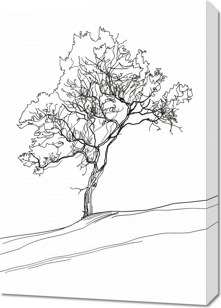 Bild 50x70cm Baum im Umriss