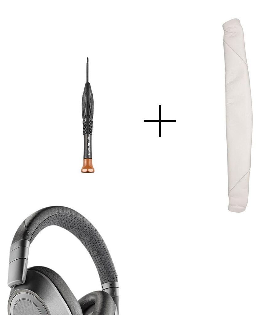 INF Klett-Ersatzpolster Proteinleder Memory-Schaum 20cm x 3cm Plantronics Beige