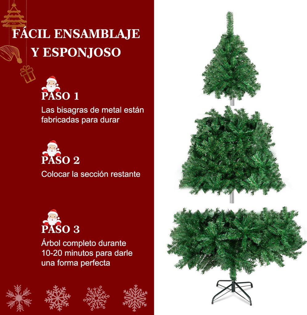 Weihnachtsbaum Kunstbaum Tannenbaum 180cm mit ca.650 Produktbild 5