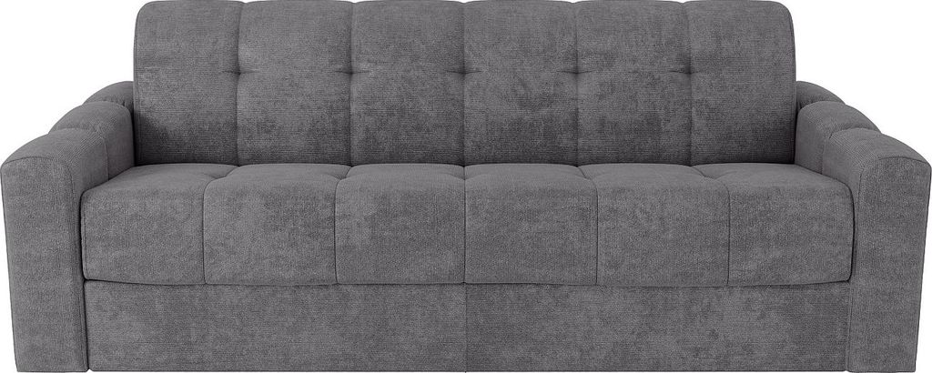 4-Sitzer-Schlafsofa aus strukturiertem grauem Stoff – Liegefläche 160 cm – 22 cm dicke Matratze aus Memory-Schaum – DARIELO