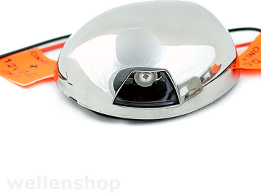 LED Backbordlaterne 112,5° Rot 12V aus Edelstahl, wassergeschütze Elektronik