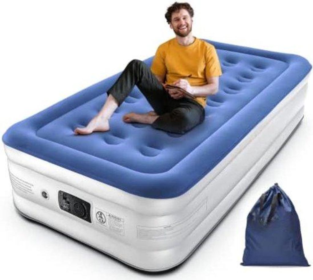 Einzel-Luftbett blau selbstopblzend 188x99x46cm