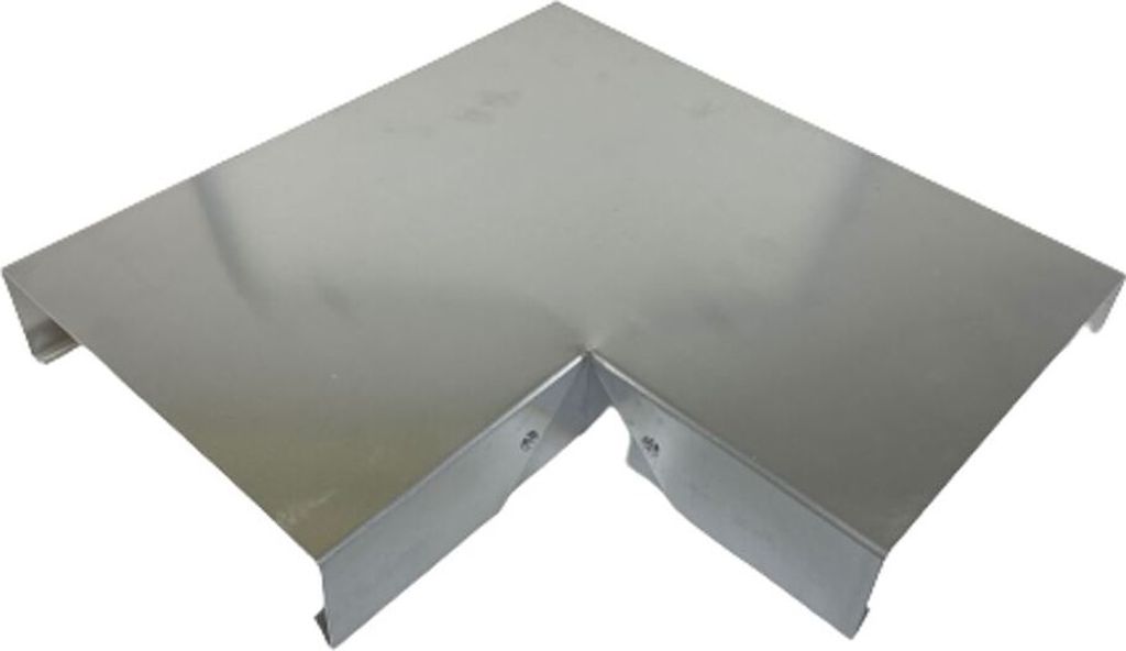 90° Ecke für Mauerabdeckung Alu Natur 1,5 mm Zuschnitt 33 cm - Siehe Skizze