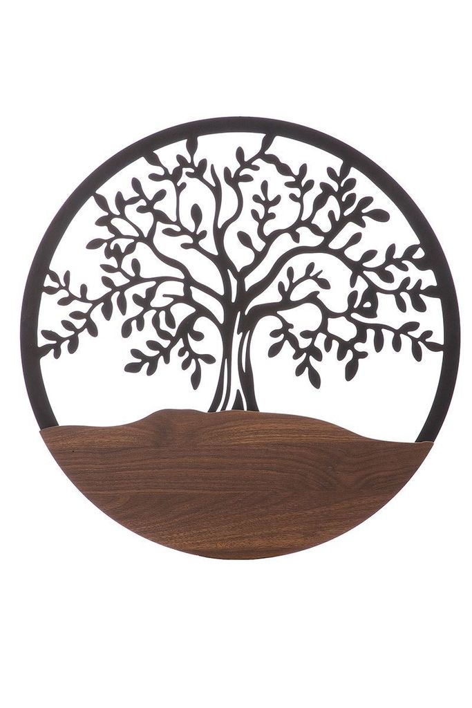 Gilde Wandrelief, rund, "Lebensbaum", Lebensbaummotiv, MDF, Produktbild 