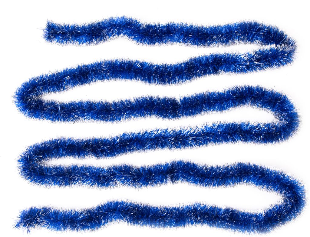 Girlande Lametta Doxa Marineblau-Silber Ø 70 mm x 6 m