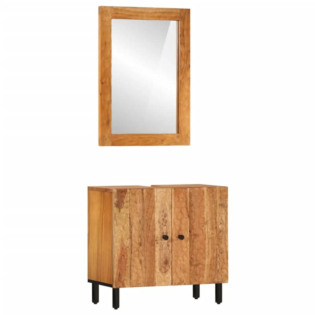 Mobilier de bain 2 pièces en bois exotique d'acacia haute qualité