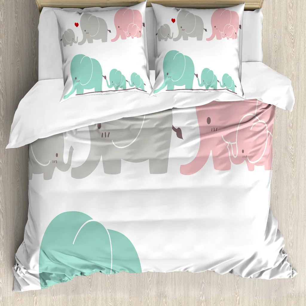 Parure de lit enfant 155x220 cm avec housse de couette et taie d'oreiller