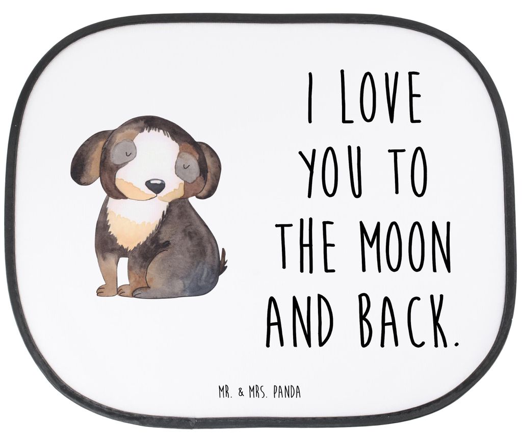 Mr. & Mrs. Panda Sonnenschutz Auto Hund Entspannen - Weiß - Geschenk, Liebe, Sprüche, Sonnenblende, Seitlicher, Süß, blendschutz, Hundeliebe