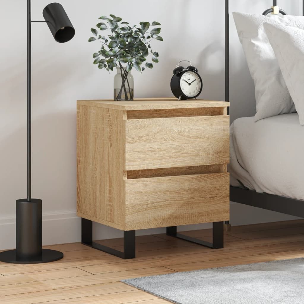 The Living Store Nachttisch Sonoma-Eiche 40x35x50 cm Holzwerkstoff