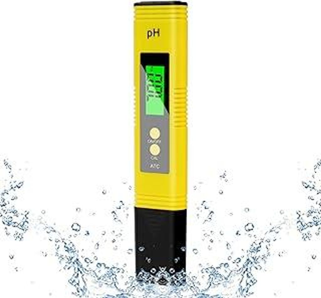Flintronic PH-Messgerät, PH-Tester, PH-Wasserqualitätstester, Wasserqualitätsmessgerät, LCD-Display mit Hintergrundbeleuchtung, 0-14 pH-Messber...