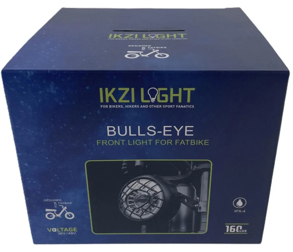 Phare Avant pour Sorties Nocturnes en Fatbike Ikzilight Bull-Eye Étanche
