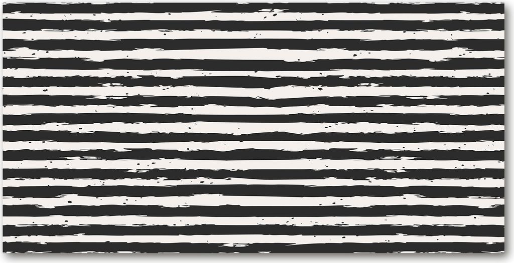 Tulup Leinwandbild - 120x60 cm - Wandkunst - Drucke auf Leinwand - Leinwanddruck - Sonstige - Schwarzweiß - Schwarzweiß-Streifen
