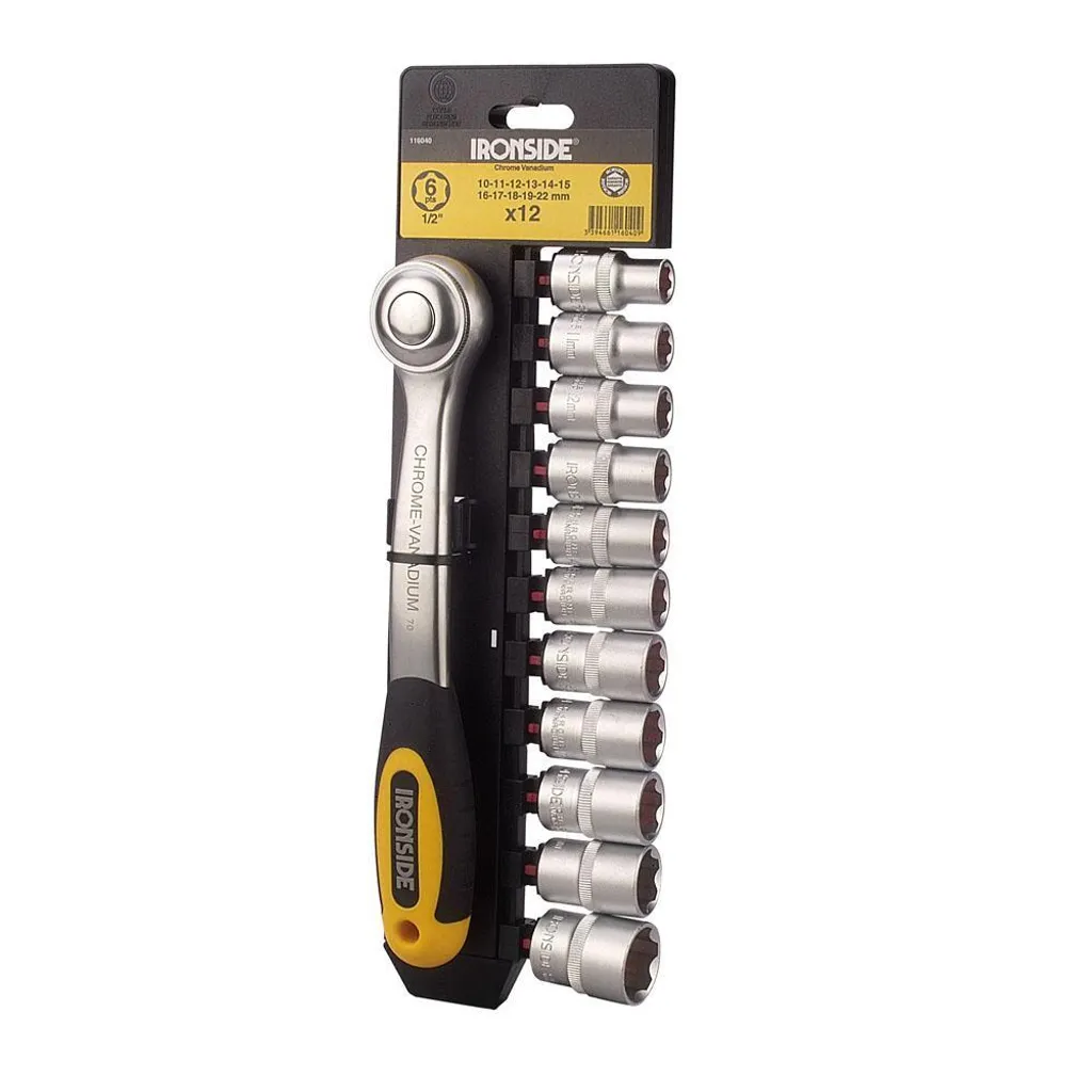 Coffret douilles 10-22mm Ironside 116-040 haute résistance noir jaune