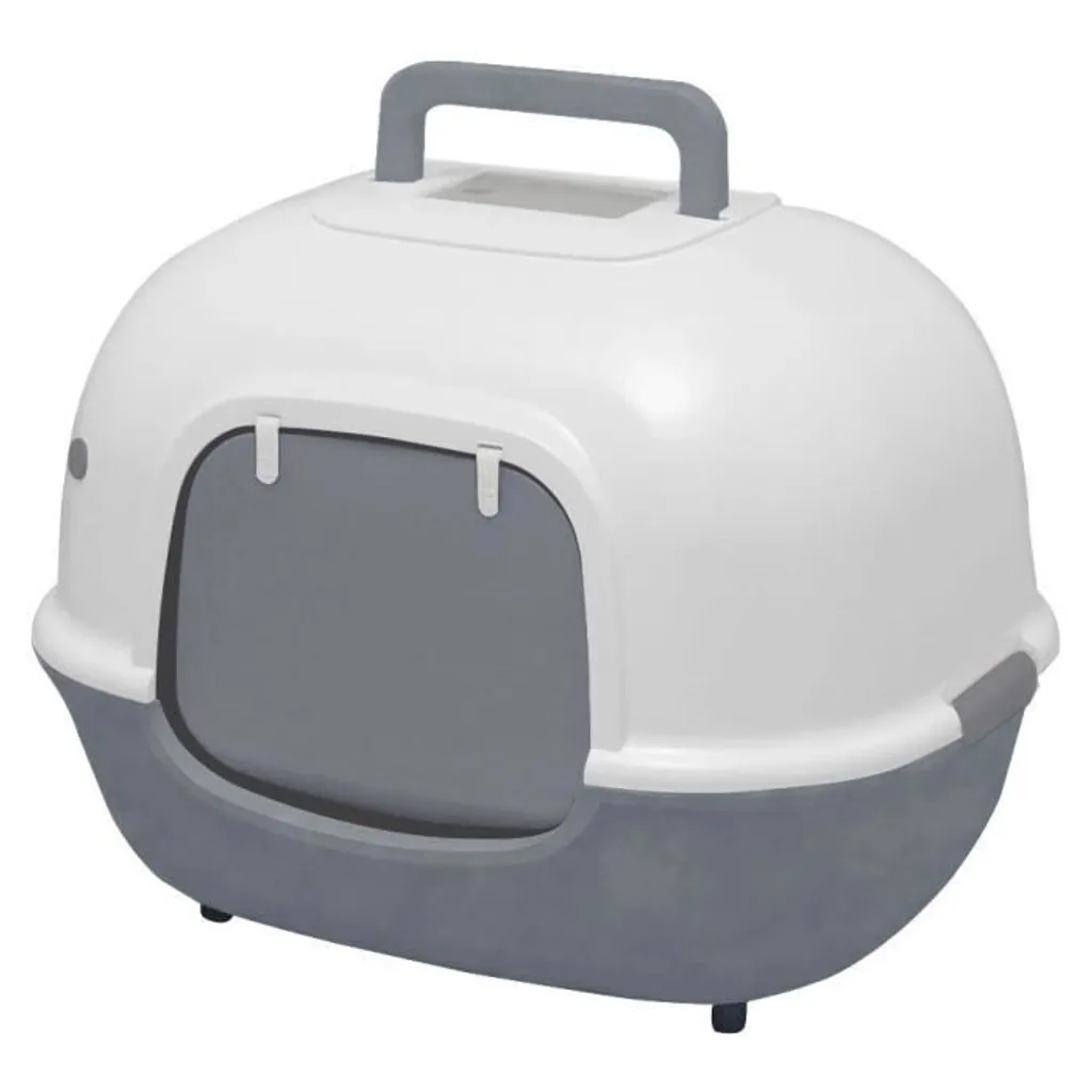 Maison de toilette pour chat avec couvercle amovible et pelle - 51 cm