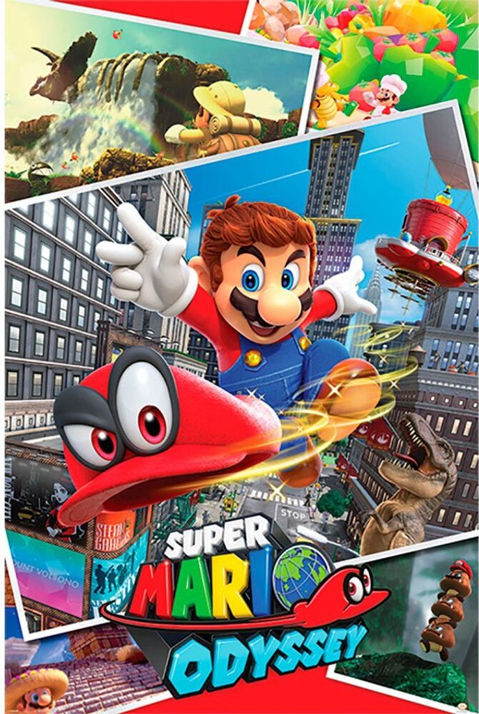 Super Mario Odyssey Poster Set Collage 61 x 91 cm (4) Produktbild 