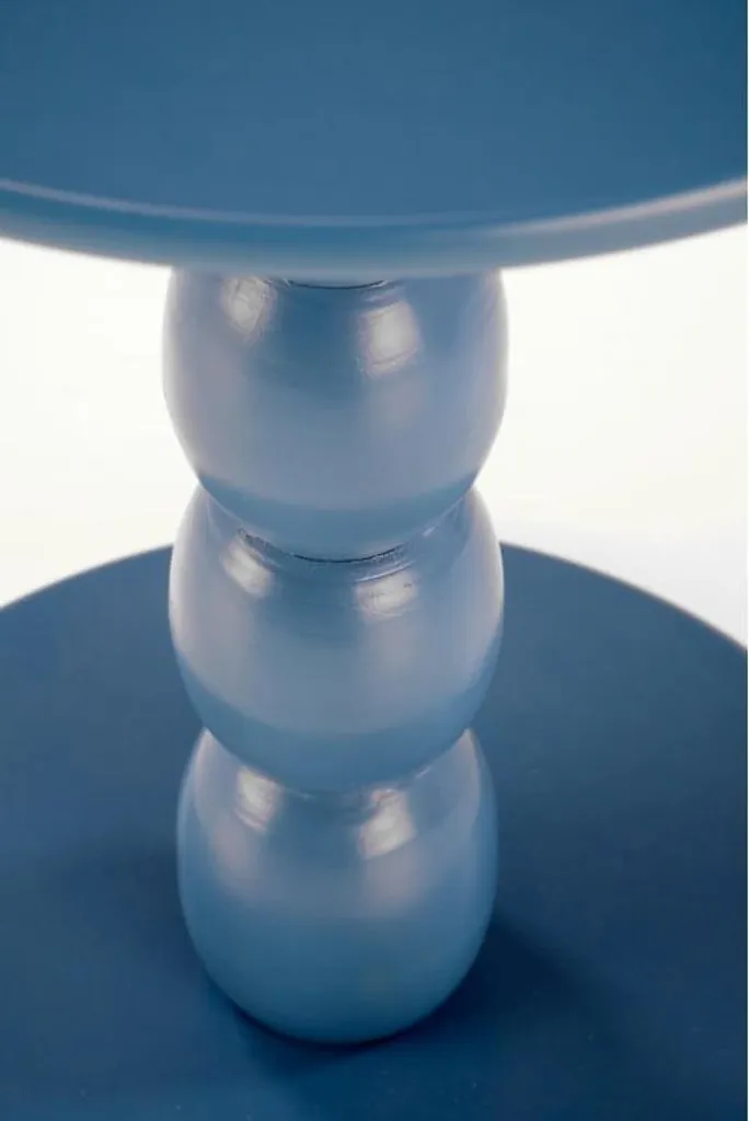 Table basse CIRILLA bleu en métal robuste et facile d'entretien - 2
