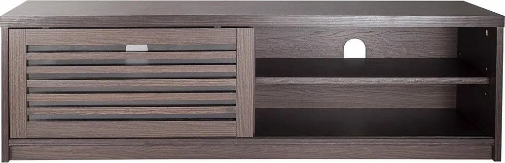 Meuble TV Portes Coulissantes 120 cm - Fini le Désordre et les Câbles